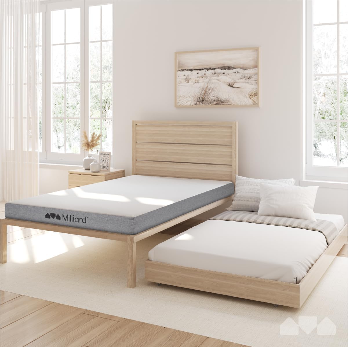 Milliard 5-inch Memory Foam Mattress Twin, Best Twin Mattress For Bunk Beds 