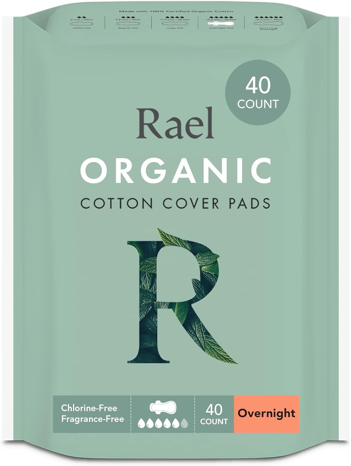 Rael Organic Cotton Cover Pads, best pads for heavy flow
