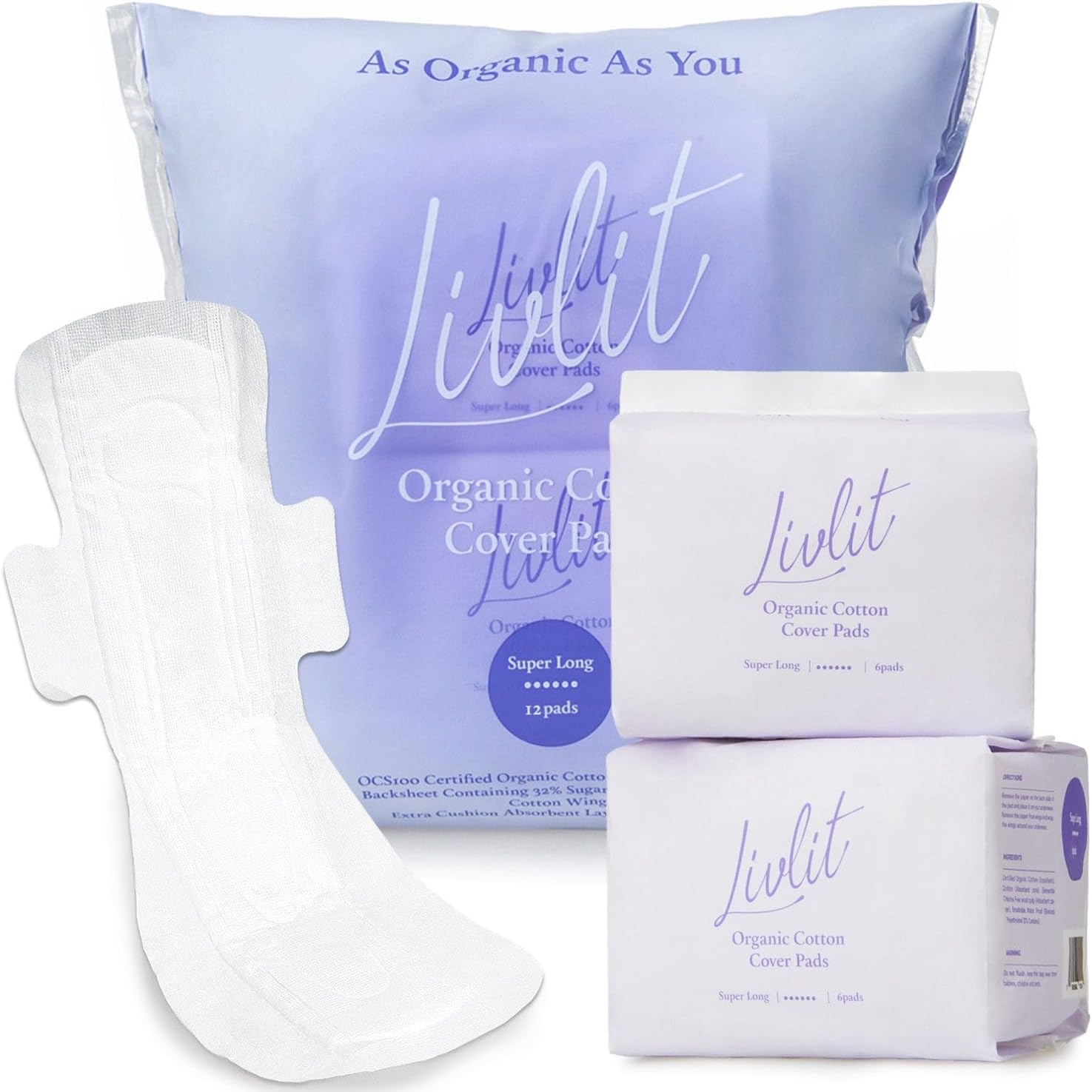 Livlit Super Long Overnight Pads Sanitary Pads, best pads for heavy flow