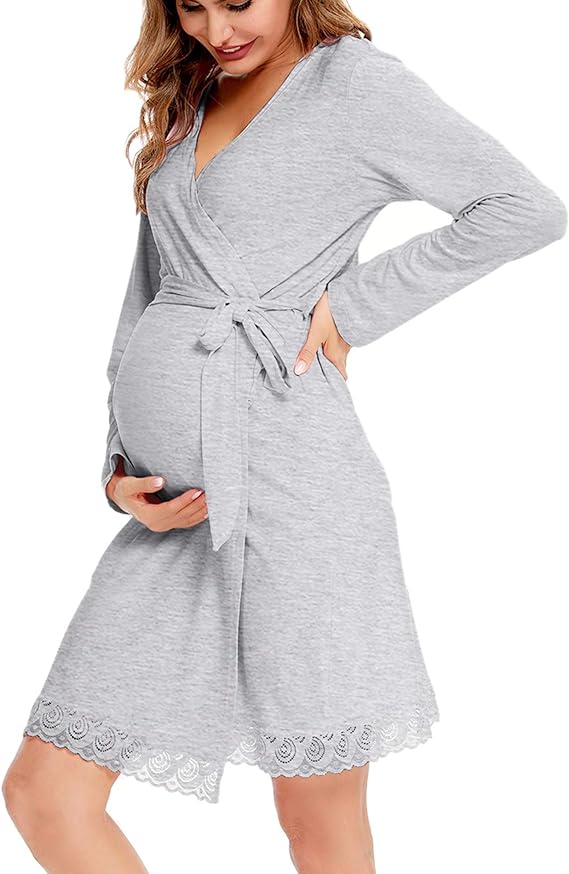 SWOMOG Women's Maternity Nursing Robe, Best Maternity Robes 