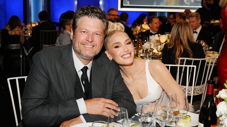 Blake Shelton and Gwen Stefani attend the 48th AFI Life Achievement Award Gala Tribute celebrating Julie Andrews at Dolby Theatre on June 09, 2022 in Hollywood