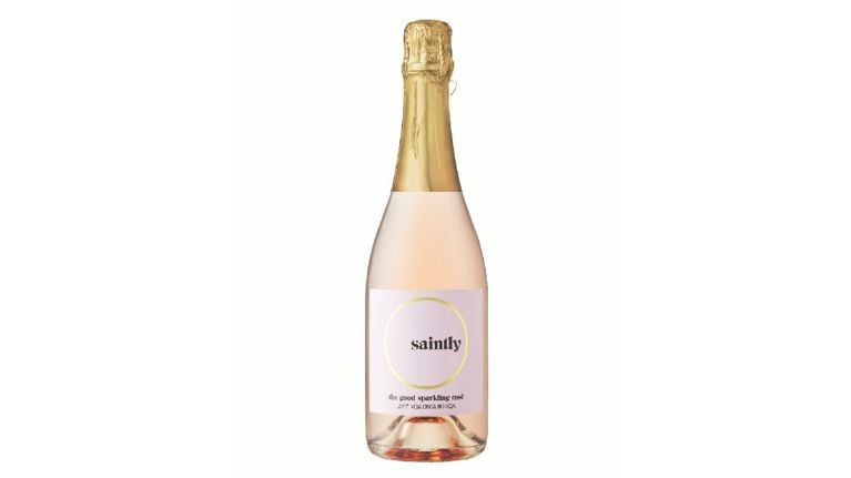 bottle of sparkling rosé