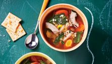 Hearty chicken soup