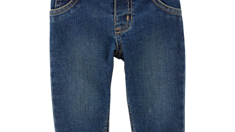 A pair of jeans for babies.