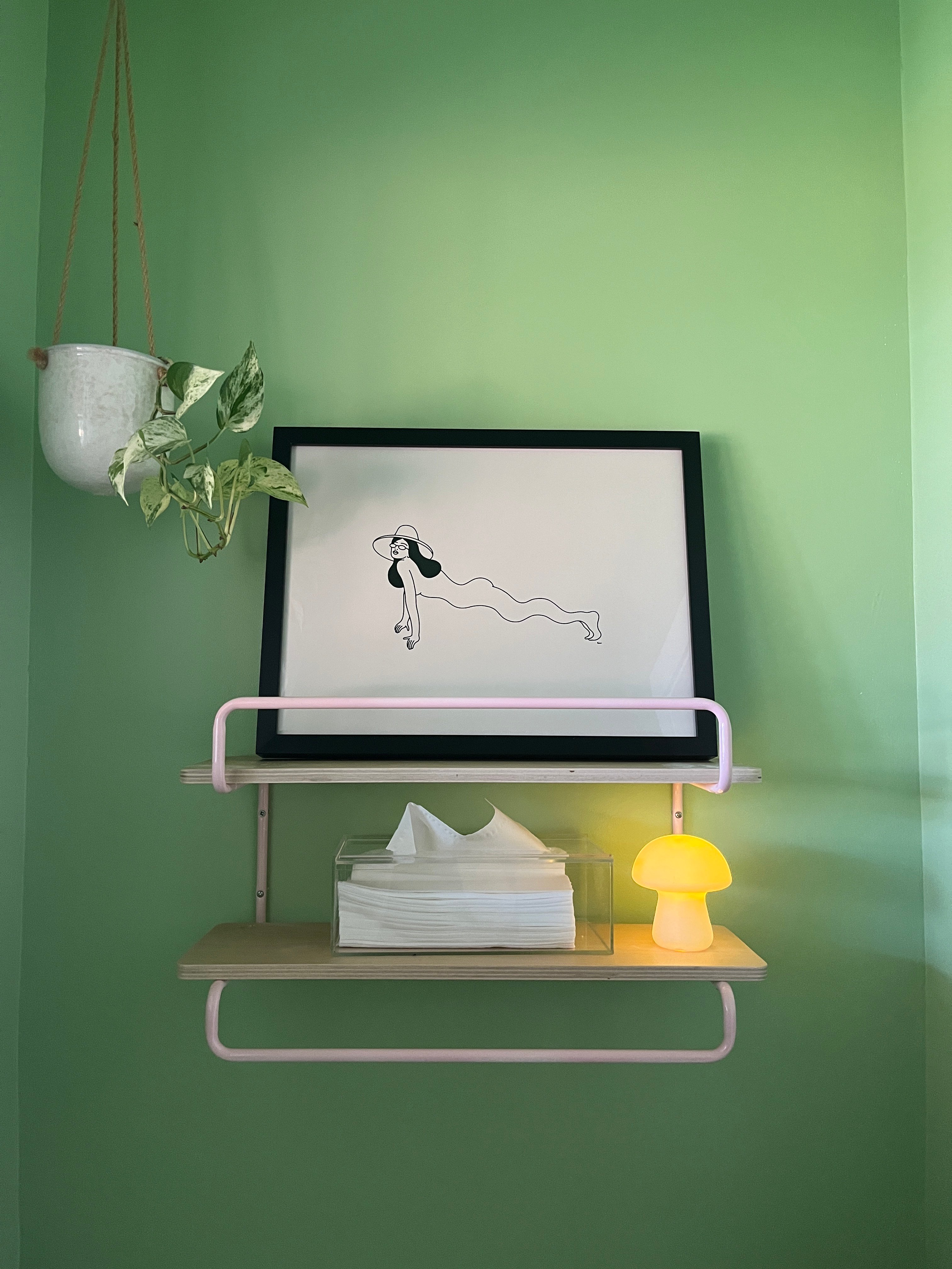 author sarah's bathroom painted avocado green 