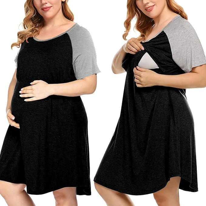MONNURO Women's Plus Size Gown is one of the best maternity pajamas 