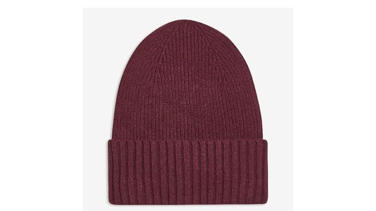 burgundy beanie