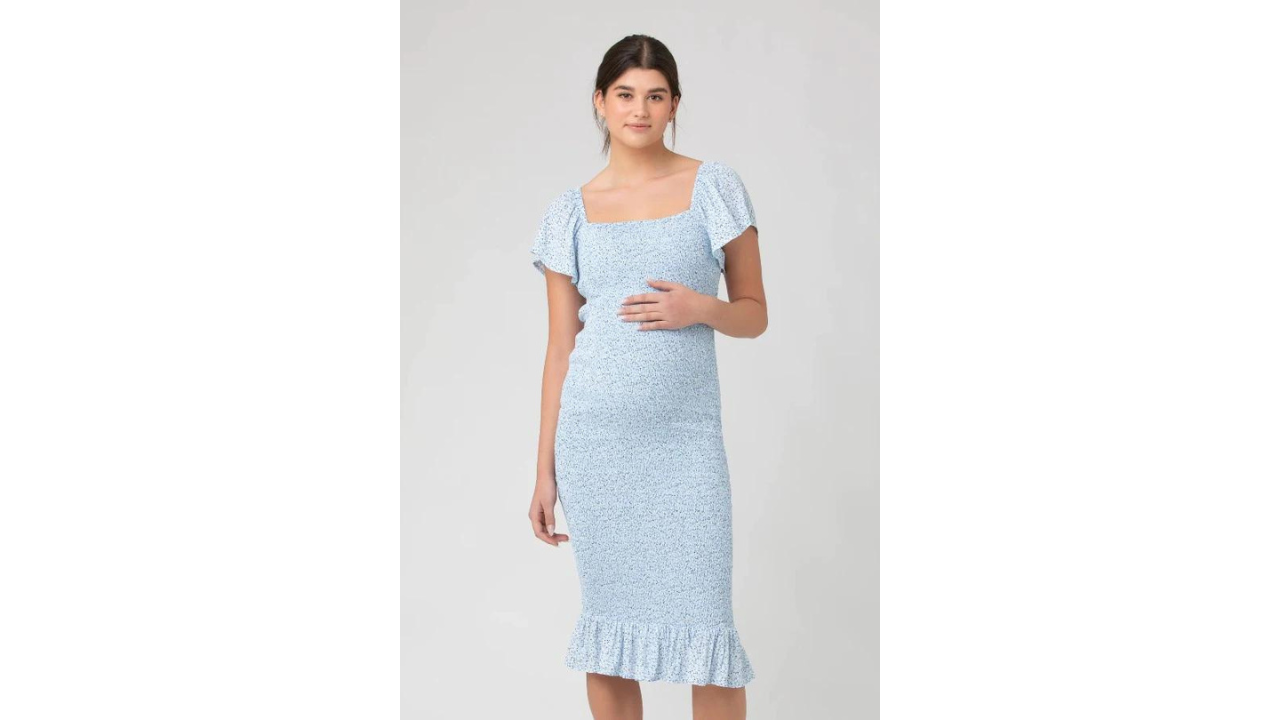 ripe maternity selma shirred body-con maternity dress, best maternity formal dresses for every occasion 