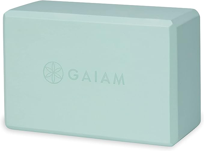 Gaiam yoga block is one of the best pieces of gear for low impact postpartum workouts 