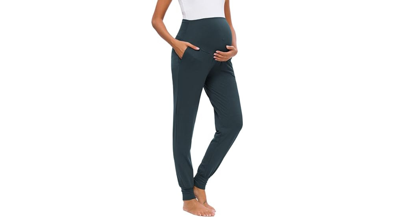 liu and qu maternity joggers, best maternity joggers