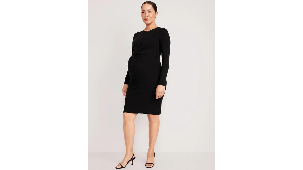old navy maternity front twist dress, best maternity formal dresses for every occasion 