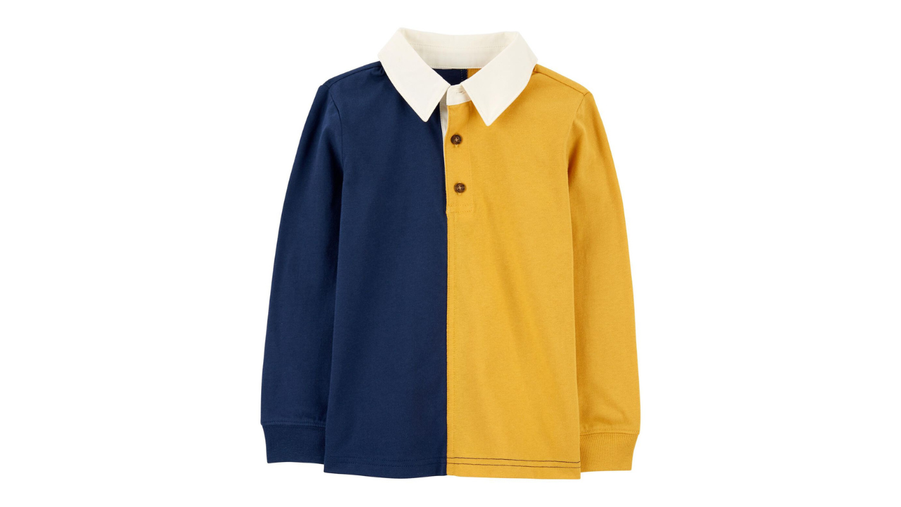 Baby Long-Sleeve Rugby Polo Shirt, carter's sale