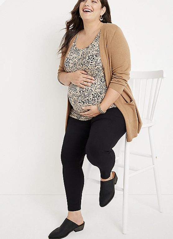 Maurices Plus Size Black Over The Bump Maternity Bengaline Skinny Dress Pant is one of the best maternity work pants