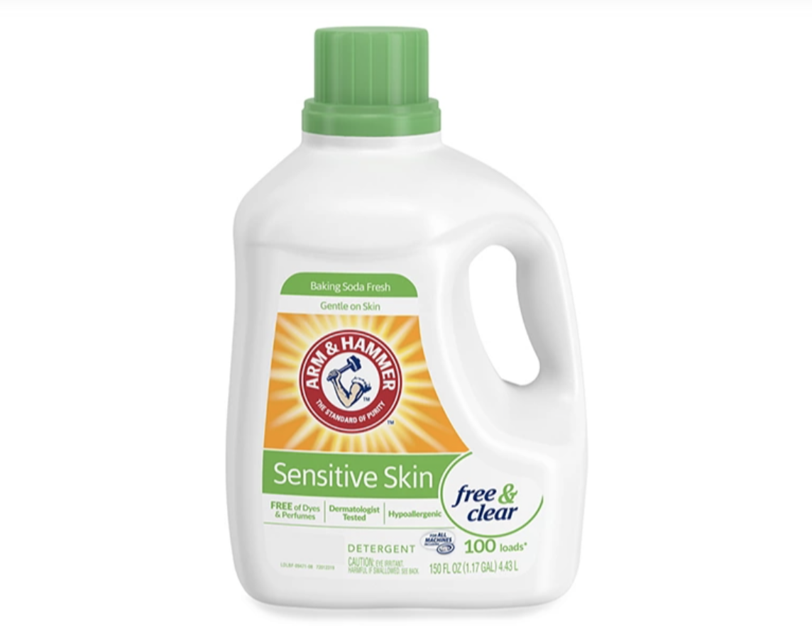 arm and hammer free and clear sensitive skin, best laundry detergents for families and kids