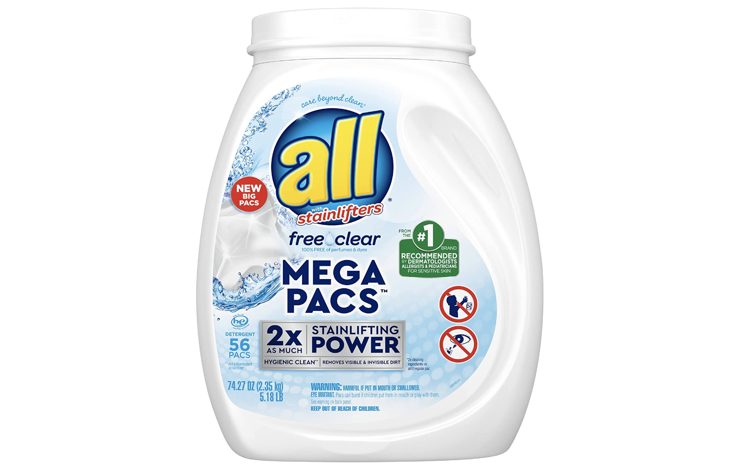 all free and clear laundry detergent pacs, best laundry detergents for kids and families