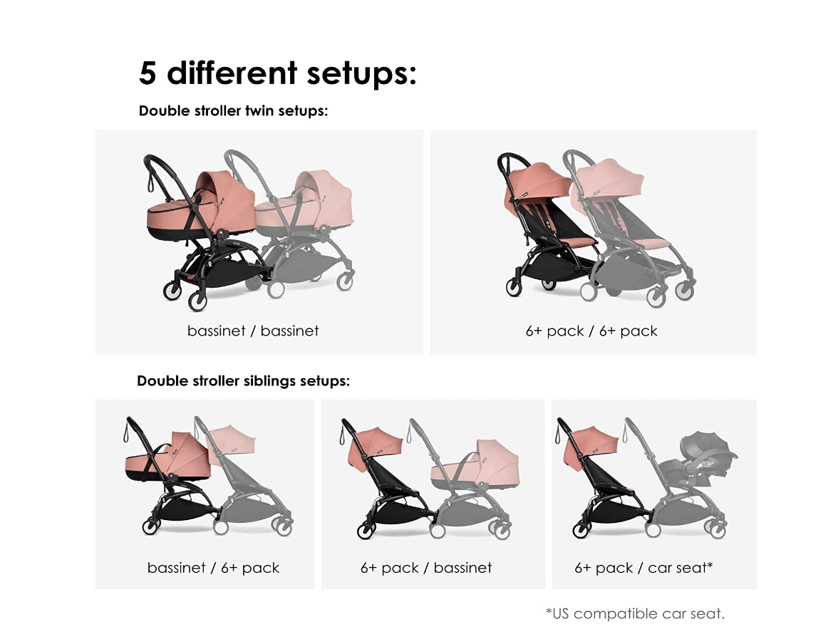 Baby Zen Yoyo 2 connect double stroller, best double travel strollers
