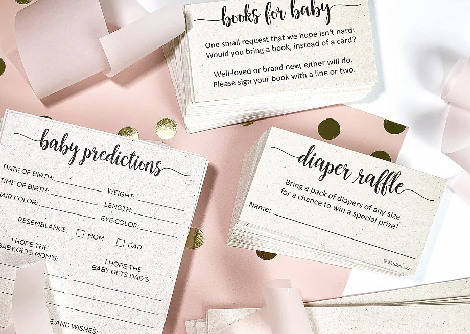 baby shower checklist, baby prediction games