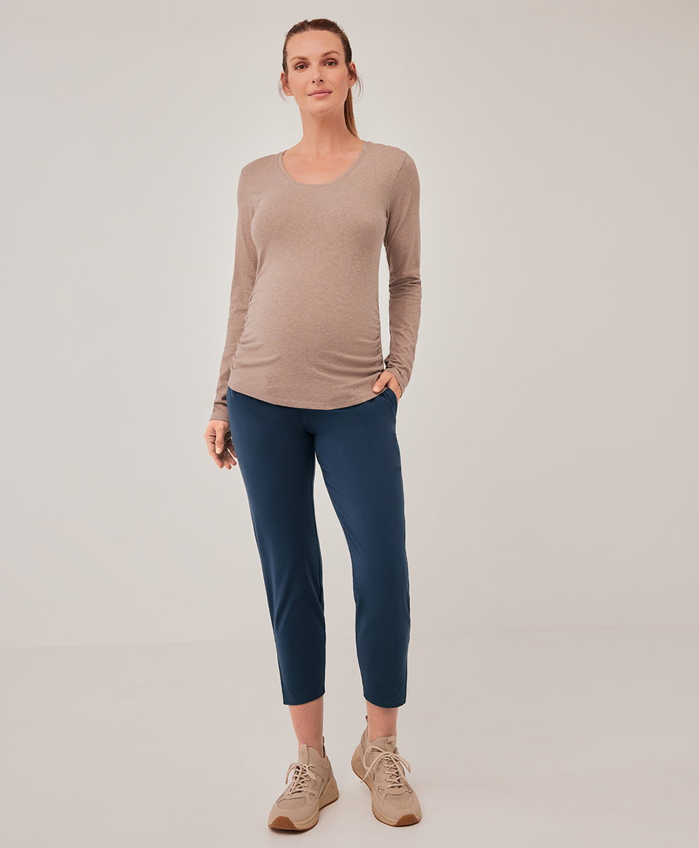 Pact Maternity Split Hem Pants, best maternity work pants 